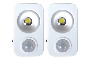 USB充電式ミニセンサーライト2P（白色） 4377