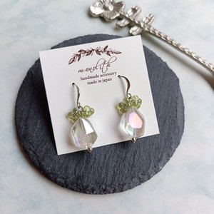 Pierced Earrings Silver Post Clear