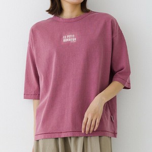 【2025春夏新作 kermu】10917 ガーメントダイ ワンポイントロゴプリント Tシャツ
