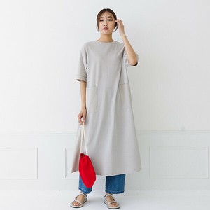 Casual Dress Mixing Texture Switching Cool Touch [S/S NEW]