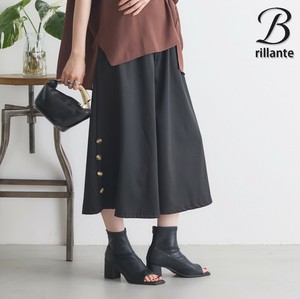 サイドボタンデザイン ワイドパンツ ガウチョパンツ 2025新作晩夏初秋　BRILLANTE東京（194487）