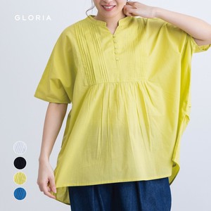 Button Shirt/Blouse Pintucked S/S