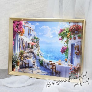 ラインストーン付きアートフレーム（都市12）絵画　絵　芸術　壁掛け