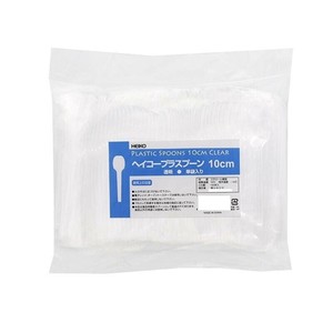 シモジマ HEIKO(ヘイコー) 004513007 ヘイコープラスプーン 10cm 透明 単袋 1袋