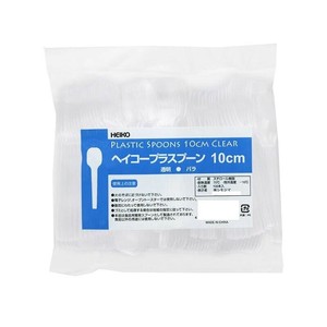 シモジマ HEIKO(ヘイコー) 004513008 ヘイコープラスプーン 10cm 透明 バラ 1袋