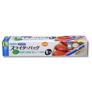 シモジマ HEIKO(ヘイコー) 004749003 ヘイコー スライダーバッグ底マチ付 L 20枚入 1箱