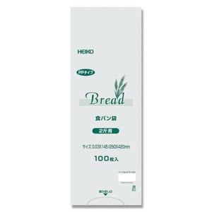 シモジマ HEIKO(ヘイコー) 006721420 PP 食パン袋 2斤用 100枚
