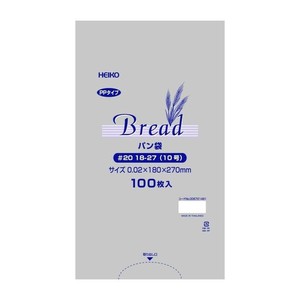 シモジマ HEIKO(ヘイコー) 006721481 PP パン袋 20 18-27(10号) 100枚