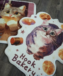 HOOK -original-　「HOOK BAKERY」プリントマット 玄関 ラグ バスマット トイレマット