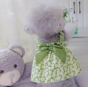 服 ワンピース リボン 可愛い 薄手 花柄 猫用 犬用ペット用品   DYLA156