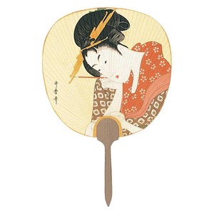 日本製(MADE IN JAPAN)  うちわ 浮世絵 (筆) 2924