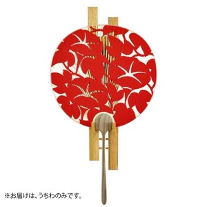 日本製(MADE IN JAPAN)  うちわ 七夕(赤) 両面透かし 2002