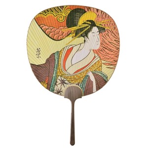 日本製(MADE IN JAPAN)  大型うちわ 歌麿 (若紫) 1336