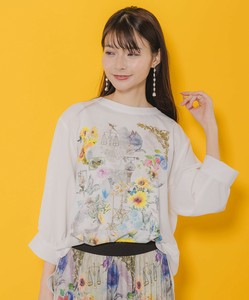 ひまわりコラージュ柄プルオーバー