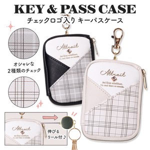 Pass Holder Synthetic Leather Check Square [2025 NEW]
