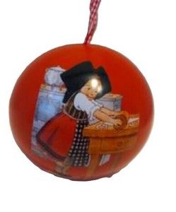 フランスのアルザス　Hansi(ハンジ)　TIN缶オーナメント（ボール型）