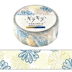 WORLD CRAFT Washi Tape Kira-Kira Masking Tape Gerbera