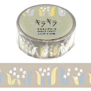 WORLD CRAFT Washi Tape Kira-Kira Masking Tape Lily Of The Valey