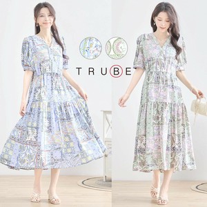 Casual Dress Patchwork Tiered Dress [2025 NEW]