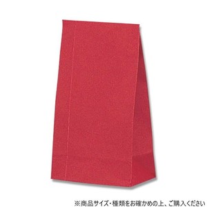 シモジマ HEIKO(ヘイコー) 004053400 角底袋 No.4 未晒無地 赤 100枚
