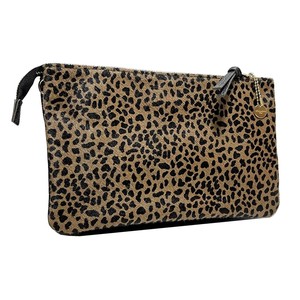 DAICO Pisoraro(ピソラロ) ハラコ お財布ポシェットショルダー LEOPARD-BR PR238