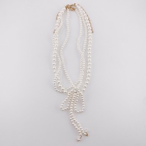 Silver Chain Pearl Necklace