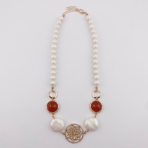 Silver Chain Pearl Necklace