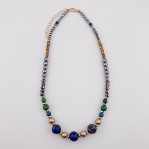 Silver Chain Necklace Colorful