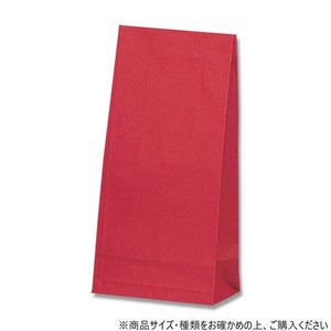 シモジマ HEIKO(ヘイコー) 004053800 角底袋 No.8 未晒無地 赤 100枚