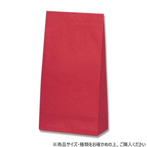 シモジマ HEIKO(ヘイコー) 004053200 角底袋 No.12 未晒無地 赤 100枚