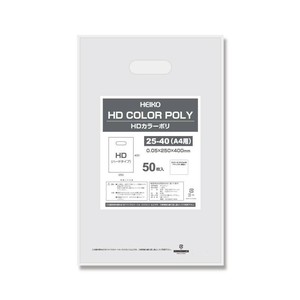 シモジマ HEIKO(ヘイコー) 006640120 HDカラーポリ 25-40(A4用)ナチュラル表記入 50枚