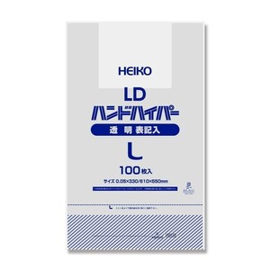 シモジマ HEIKO(ヘイコー) 006638332 LDハンドハイパー L 透明 表記入 100枚