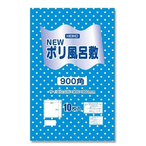 シモジマ HEIKO(ヘイコー) 006685107 Nポリ風呂敷 900角 ブルー 水玉 10枚