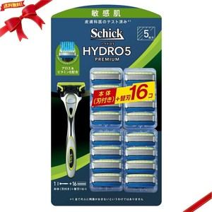 Schick(シック) 5枚刃 ハイドロ5 プレミアム 敏感肌用 本体+替刃16P