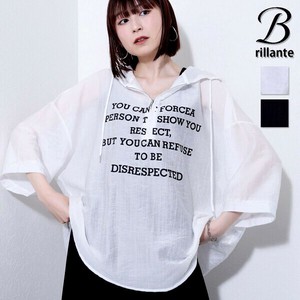 ハーフジップ楊柳ロゴTシャツ　トップスカットソー 　2025新作　BRILLANTE東京（197755）