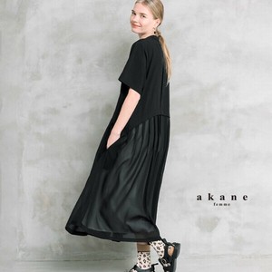 Casual Dress Switching Dress Mixing Texture S/S