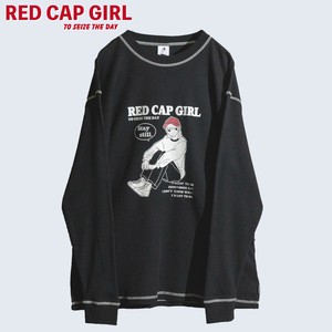 【SPECIAL PRICE】RED CAP GIRL ワッフル アウトステッチ フロントプリント 長袖T-shirt