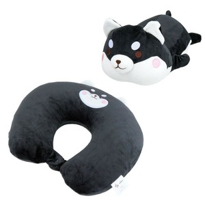 【siffler シフレ】2in1枕 ネックピロー＆クッション シバイヌ