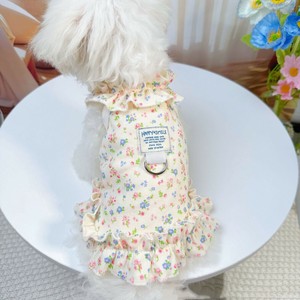 服 犬猫用 春夏 薄手 花柄 ワンピース ペット用品 BQ7599