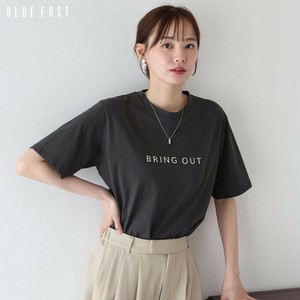 2025新作【Bring Outロゴ刺繍Tシャツ】トップス　カットソー　ロゴ　刺繍　半袖　Tシャツ