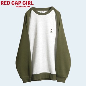 【SPECIAL PRICE】RED CAP GIRL 裏毛 胸刺繍 ラグランスリーブ クルーネック
