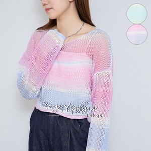【2025SS新作入荷】グラデーションローゲージニット　(455-55250)　SKYpink東京