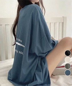 国内即納 ビッグシルエットロゴtシャツ レディース