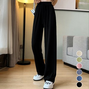 国内即納 セミワイドパンツ 冷感タッチロングパンツ
