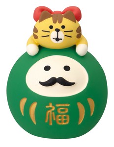 ■お正月グッズ特集■■2026　お正月グッズ　先行予約■　だるまLOVE猫　緑