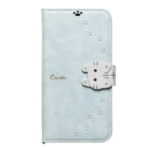 iPhone15/14/13兼用手帳型ケース New Cocotte blue Gray iP23-61-COT09
