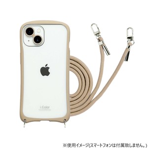 iPhone15/14兼用背面型ケース i.Color Beige iP23-61-ICSH04