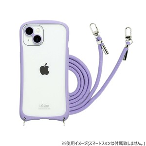 iPhone15/14兼用背面型ケース i.Color Purple iP23-61-ICSH03