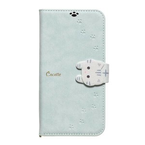 iPhone16e専用手帳型ケース New Cocotte Blue Gray iP24SP-COT09