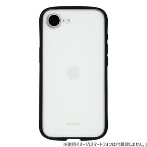 iPhone16e専用背面型ケース Chrome-CLEAR Black iP24SP-CHC02